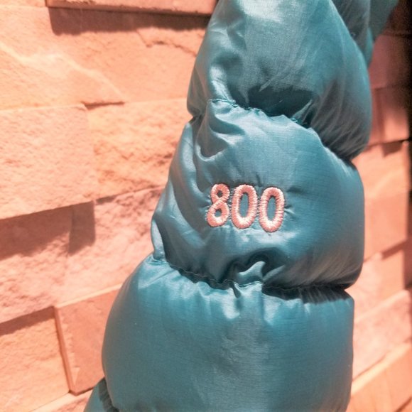 North Face Womens Small Blue Goose Down Puffer Jacket Quilted Winter Puff Coat S - Picture 3 of 9